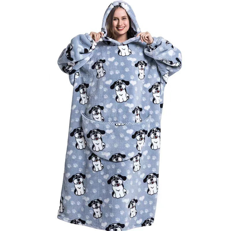 Cozy Fleece Hooded Pajama Sweatshirt