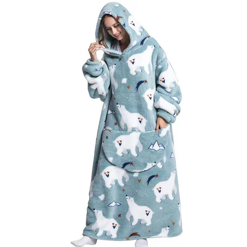 Cozy Fleece Hooded Pajama Sweatshirt