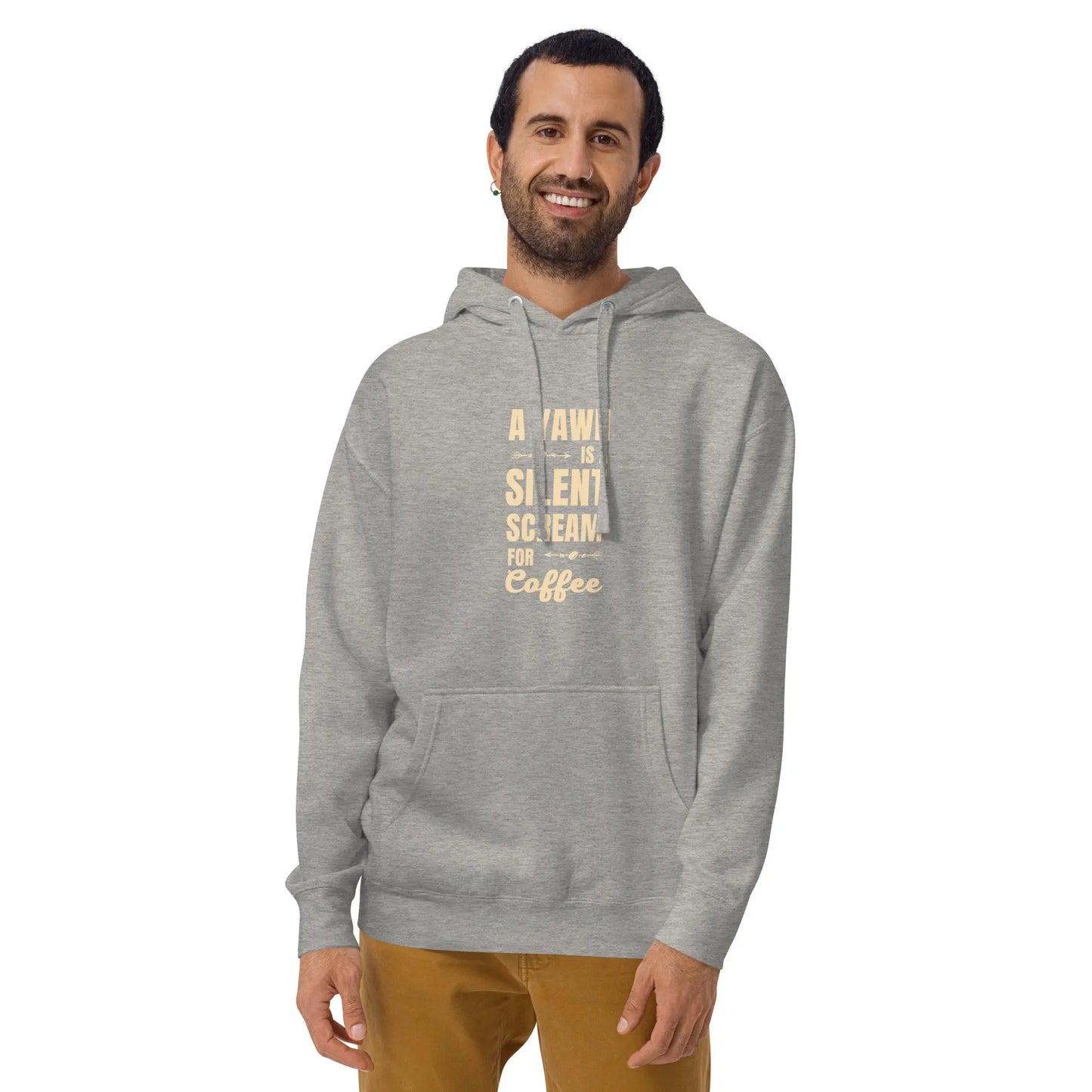 A Yawn is a Silent Scream for Coffee Hoodie - Express Your Love for Coffee with Style and Humor - Stay Cozy and Comfortable All Day Long - Darkness Of The Twilight Moon