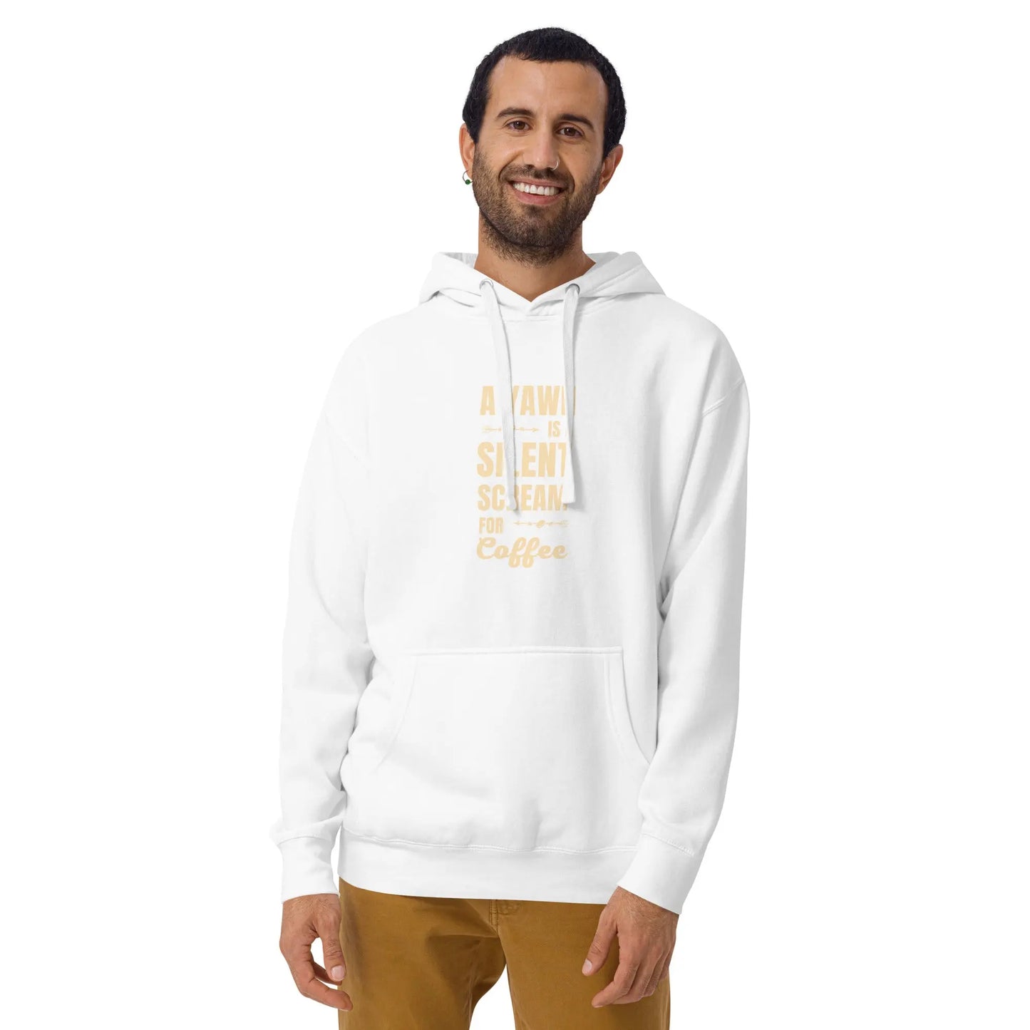 A Yawn is a Silent Scream for Coffee Hoodie - Express Your Love for Coffee with Style and Humor - Stay Cozy and Comfortable All Day Long - Darkness Of The Twilight Moon