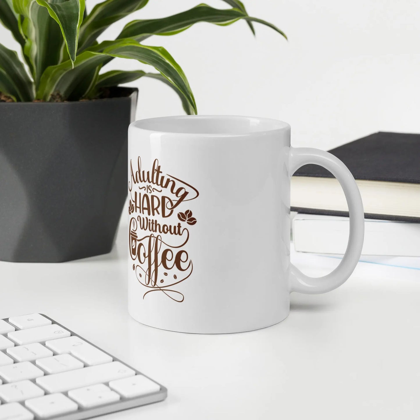 Adulting is Hard Without Coffee Mug - Fuel Your Day with a Playful Reminder of the Importance of Caffeine - Darkness Of The Twilight Moon