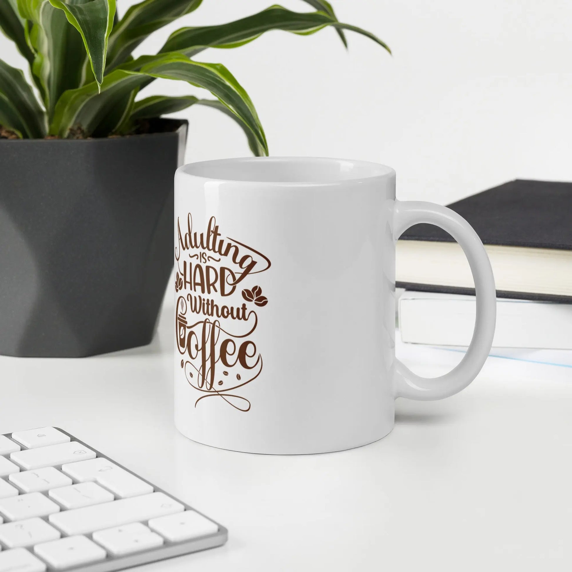 Adulting is Hard Without Coffee Mug - Fuel Your Day with a Playful Reminder of the Importance of Caffeine - Darkness Of The Twilight Moon