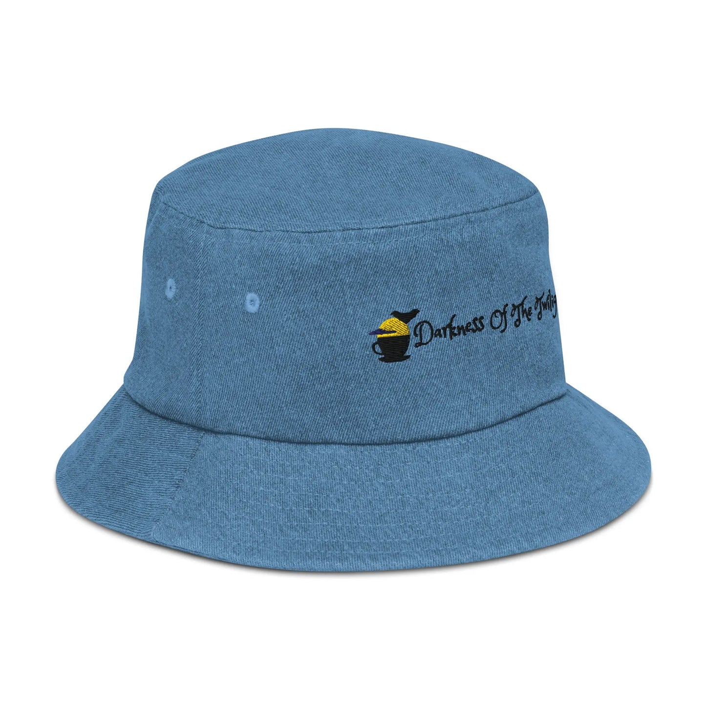Darkness of the Twilightmoon Denim Bucket Hat - Make a Bold Statement with This Midnight-Inspired Accessory - Stay Stylish and Protected from the Sun - Darkness Of The Twilight Moon