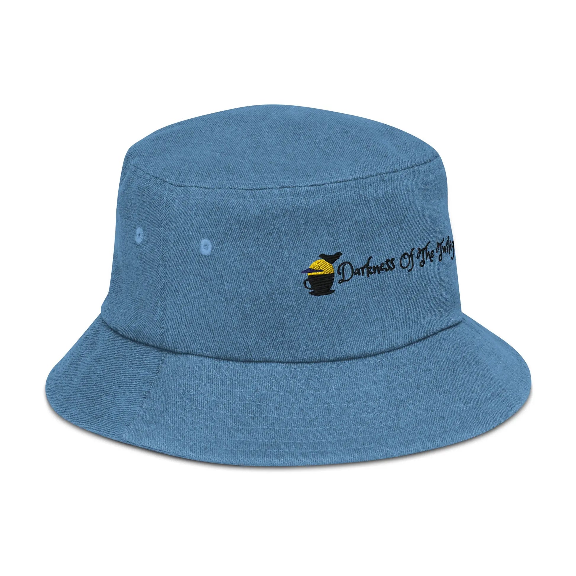 Darkness of the Twilightmoon Denim Bucket Hat - Make a Bold Statement with This Midnight-Inspired Accessory - Stay Stylish and Protected from the Sun - Darkness Of The Twilight Moon