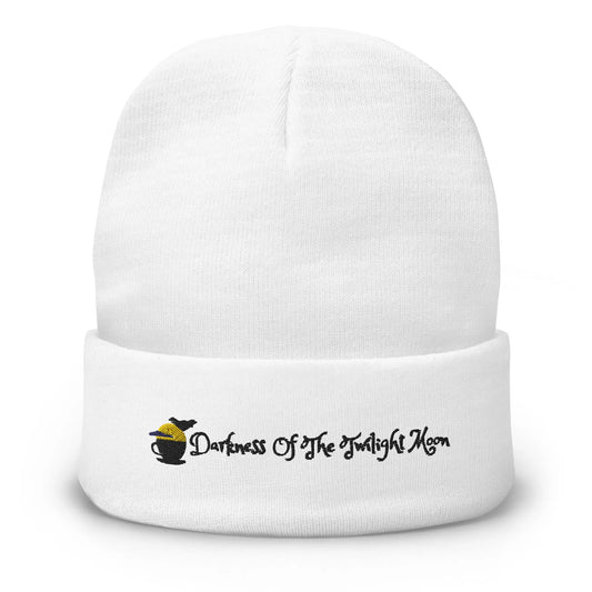 Darkness of the Twilightmoon Embroidered Beanie - Add Edginess and Style to Your Look with This High-Quality Midnight-Inspired Accessory. - Darkness Of The Twilight Moon