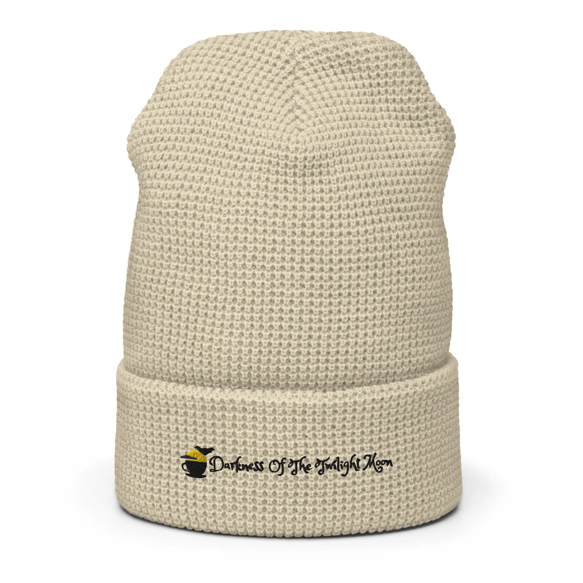 Darkness of the Twilightmoon Waffle Beanie - Embrace the Night with Style - Stay Warm and Cozy on Cold Nights - Darkness Of The Twilight Moon