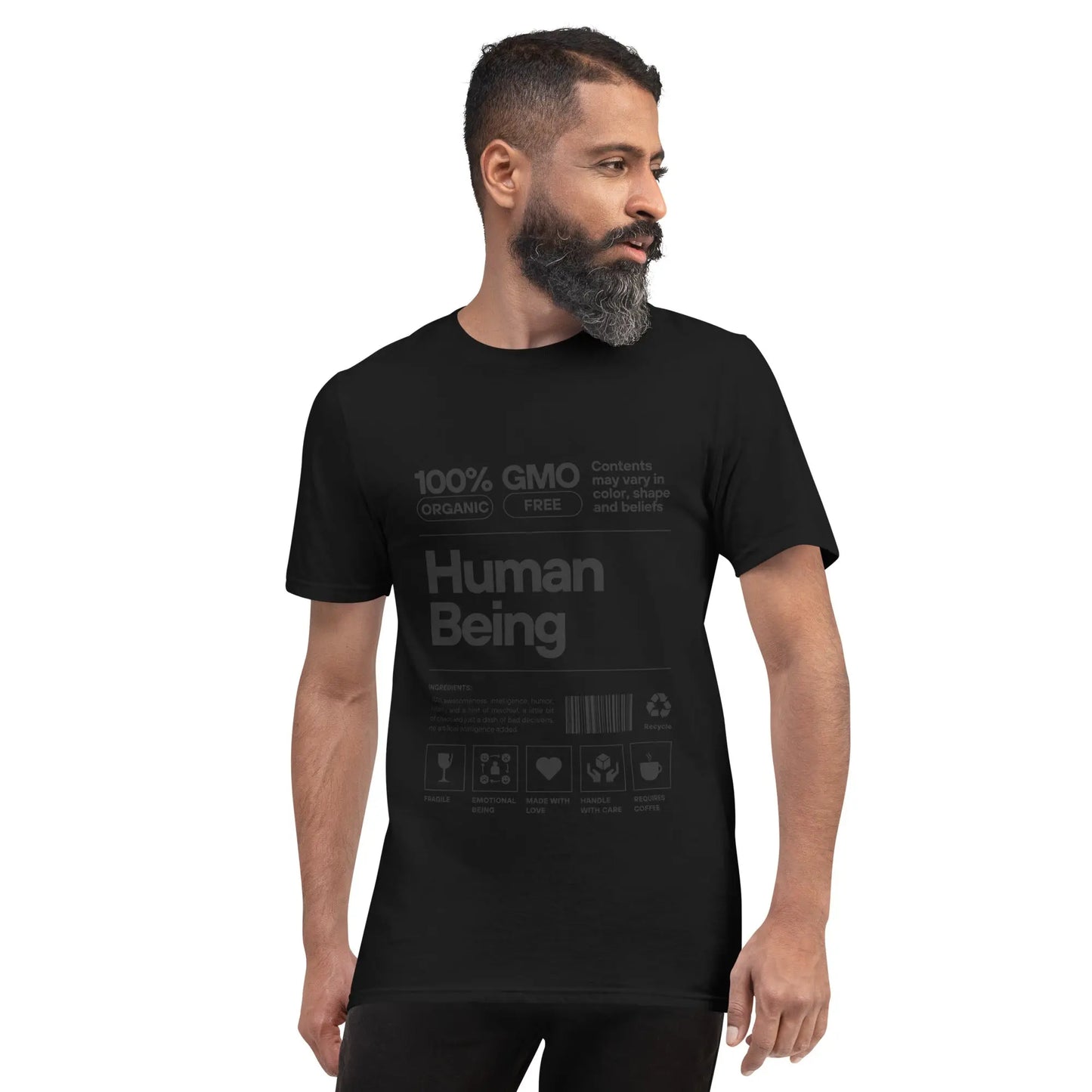 Human Being T-Shirt - Embrace Mindfulness and Self-Awareness with Positive Vibes - Darkness Of The Twilight Moon