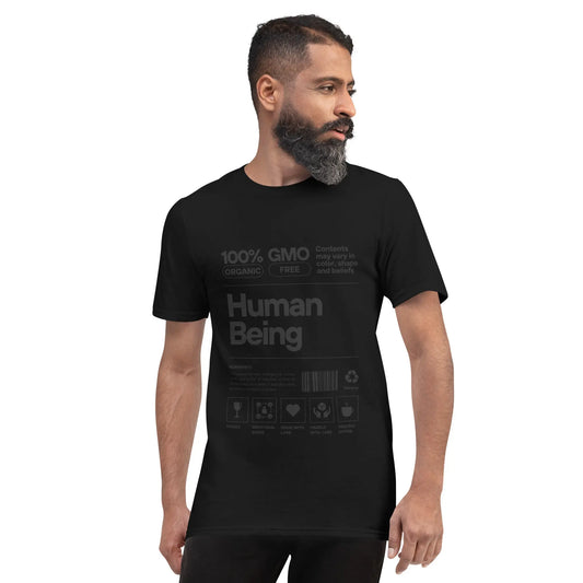 Human Being T-Shirt - Embrace Mindfulness and Self-Awareness with Positive Vibes - Darkness Of The Twilight Moon