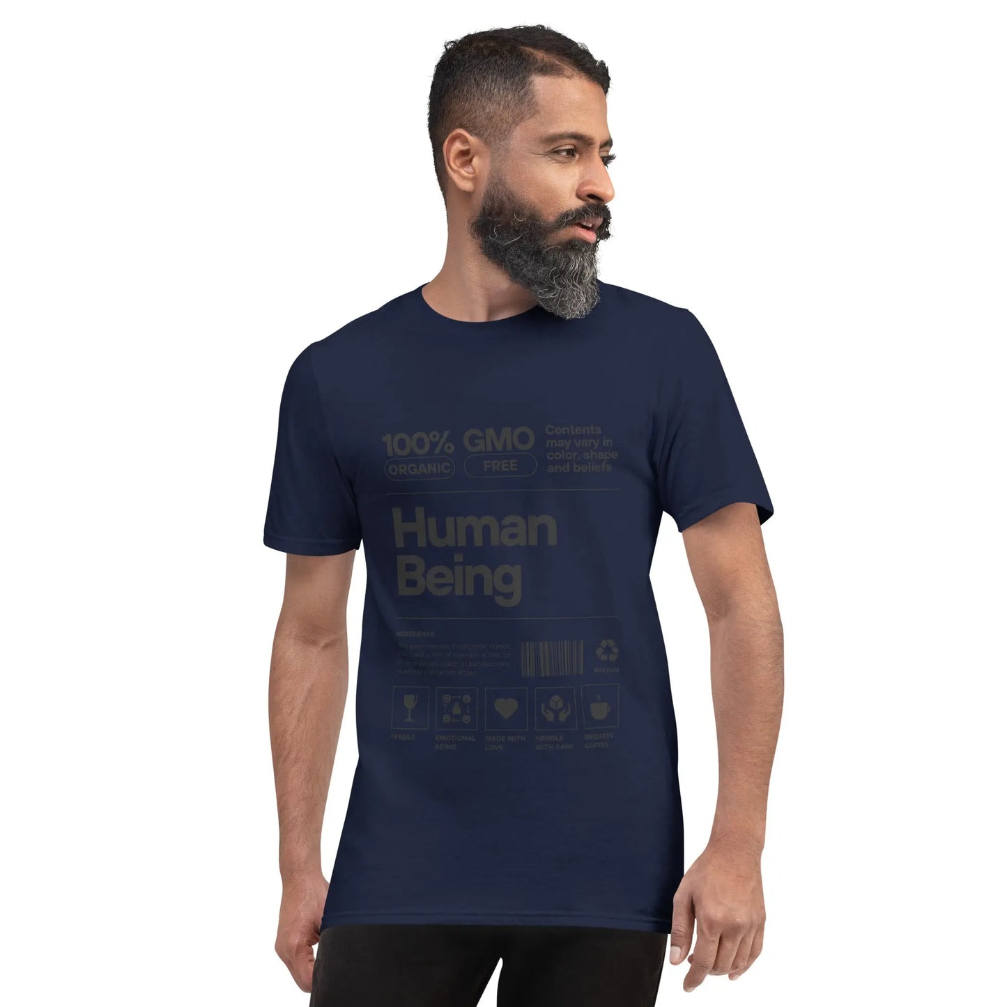 Human Being T-Shirt - Embrace Mindfulness and Self-Awareness with Positive Vibes - Darkness Of The Twilight Moon