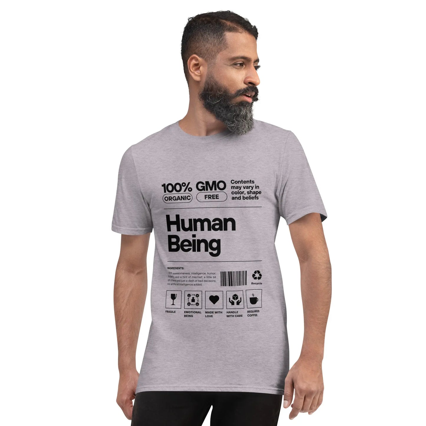 Human Being T-Shirt - Embrace Mindfulness and Self-Awareness with Positive Vibes - Darkness Of The Twilight Moon