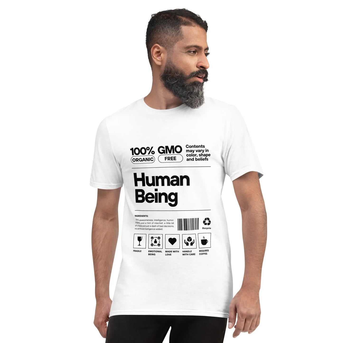 Human Being T-Shirt - Embrace Mindfulness and Self-Awareness with Positive Vibes - Darkness Of The Twilight Moon