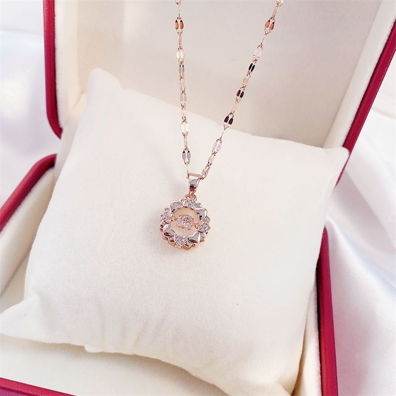 Diamond Necklace - Fashionable XO Pendant - Copper Chain Jewelry