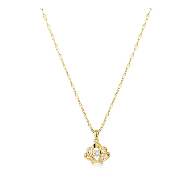 Diamond Necklace - Fashionable XO Pendant - Copper Chain Jewelry