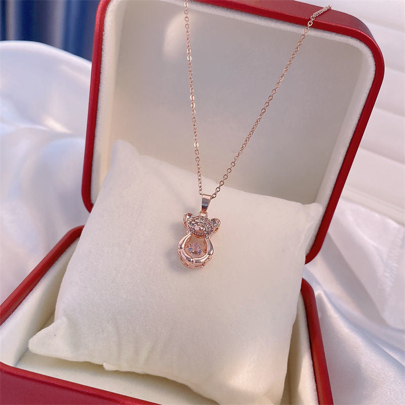 Diamond Necklace - Fashionable XO Pendant - Copper Chain Jewelry