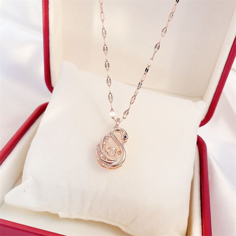 Diamond Necklace - Fashionable XO Pendant - Copper Chain Jewelry