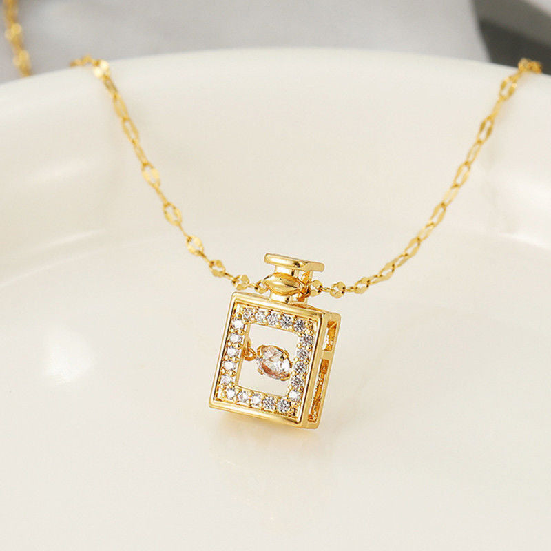Diamond Necklace - Fashionable XO Pendant - Copper Chain Jewelry