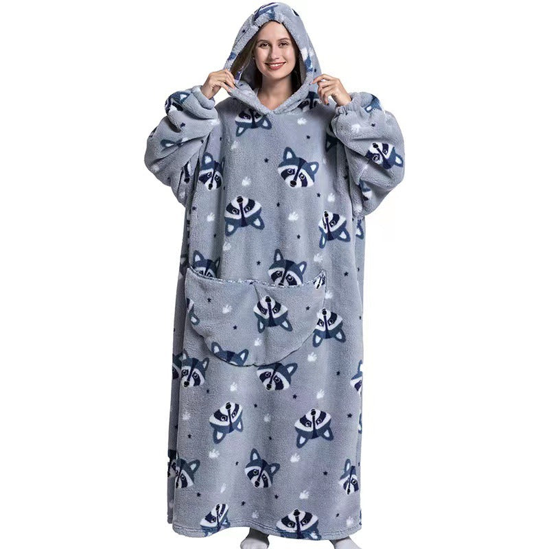 Cozy Fleece Hooded Pajama Sweatshirt