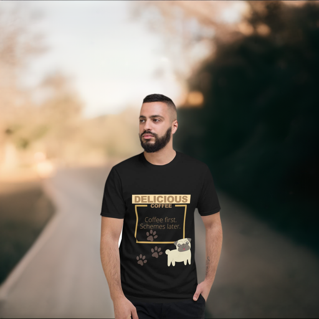 Coffee First Pug T-Shirt