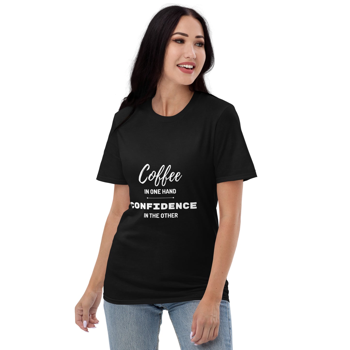 Coffee in One Hand T-Shirt - Show Your Love for Coffee and Confidence with This Unisex Tee - Made from High-Quality Cotton - Darkness Of The Twilight Moon