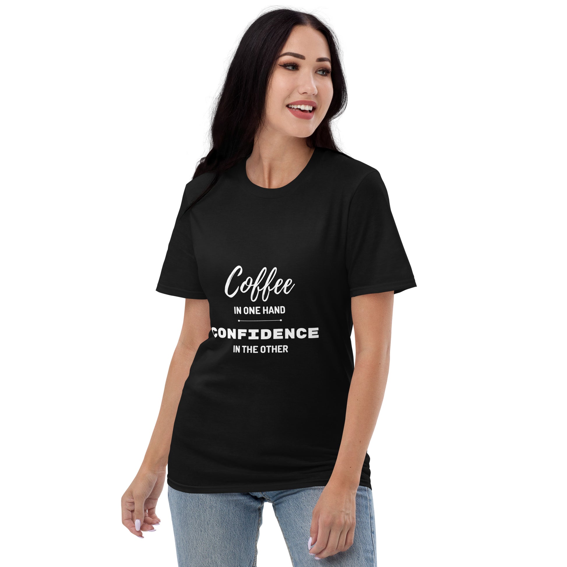 Coffee in One Hand T-Shirt - Show Your Love for Coffee and Confidence with This Unisex Tee - Made from High-Quality Cotton - Darkness Of The Twilight Moon