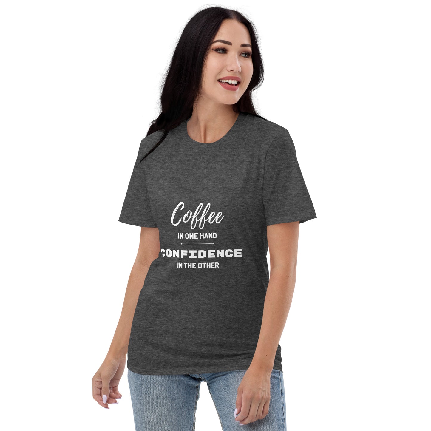 Coffee in One Hand T-Shirt - Show Your Love for Coffee and Confidence with This Unisex Tee - Made from High-Quality Cotton - Darkness Of The Twilight Moon
