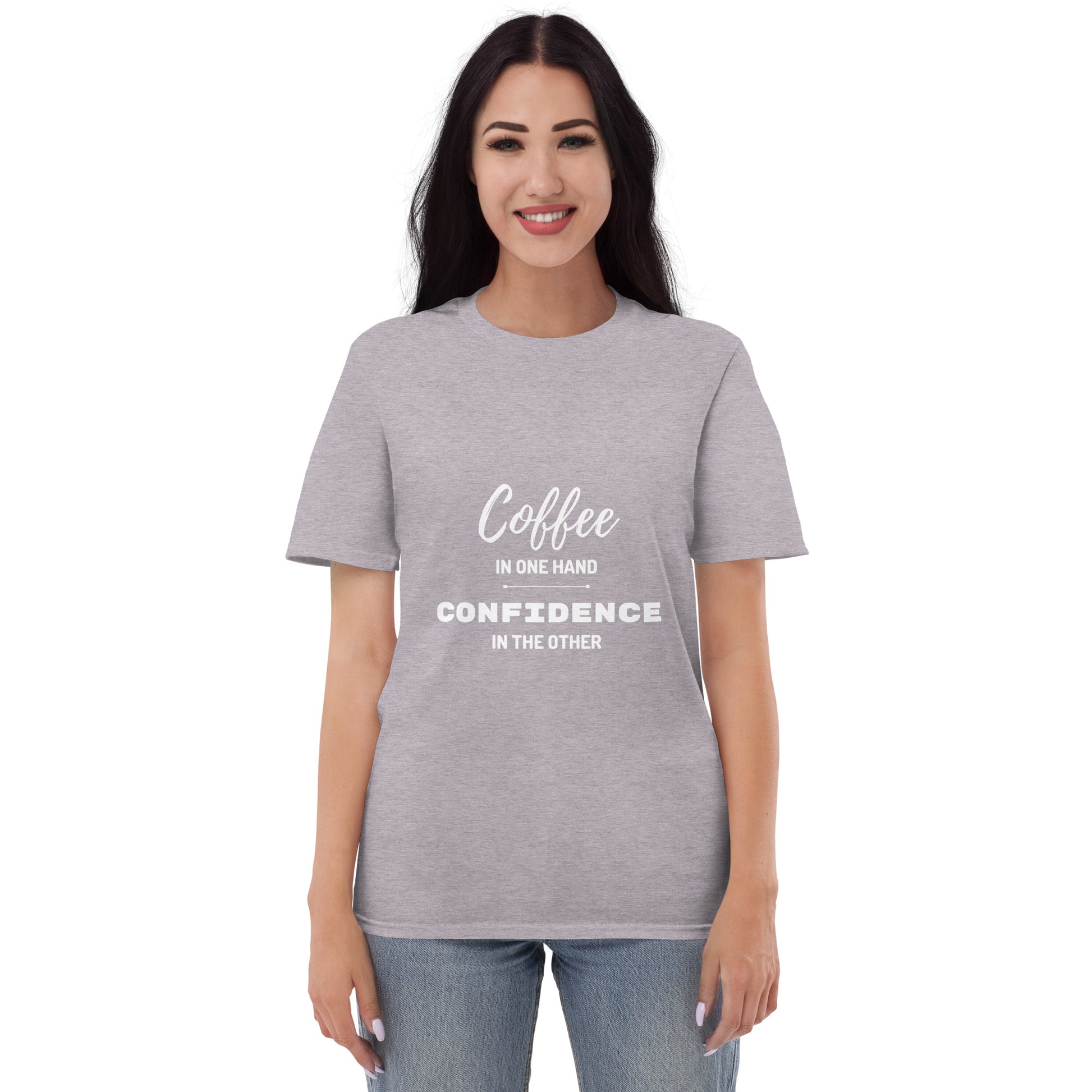 Coffee in One Hand T-Shirt - Show Your Love for Coffee and Confidence with This Unisex Tee - Made from High-Quality Cotton - Darkness Of The Twilight Moon