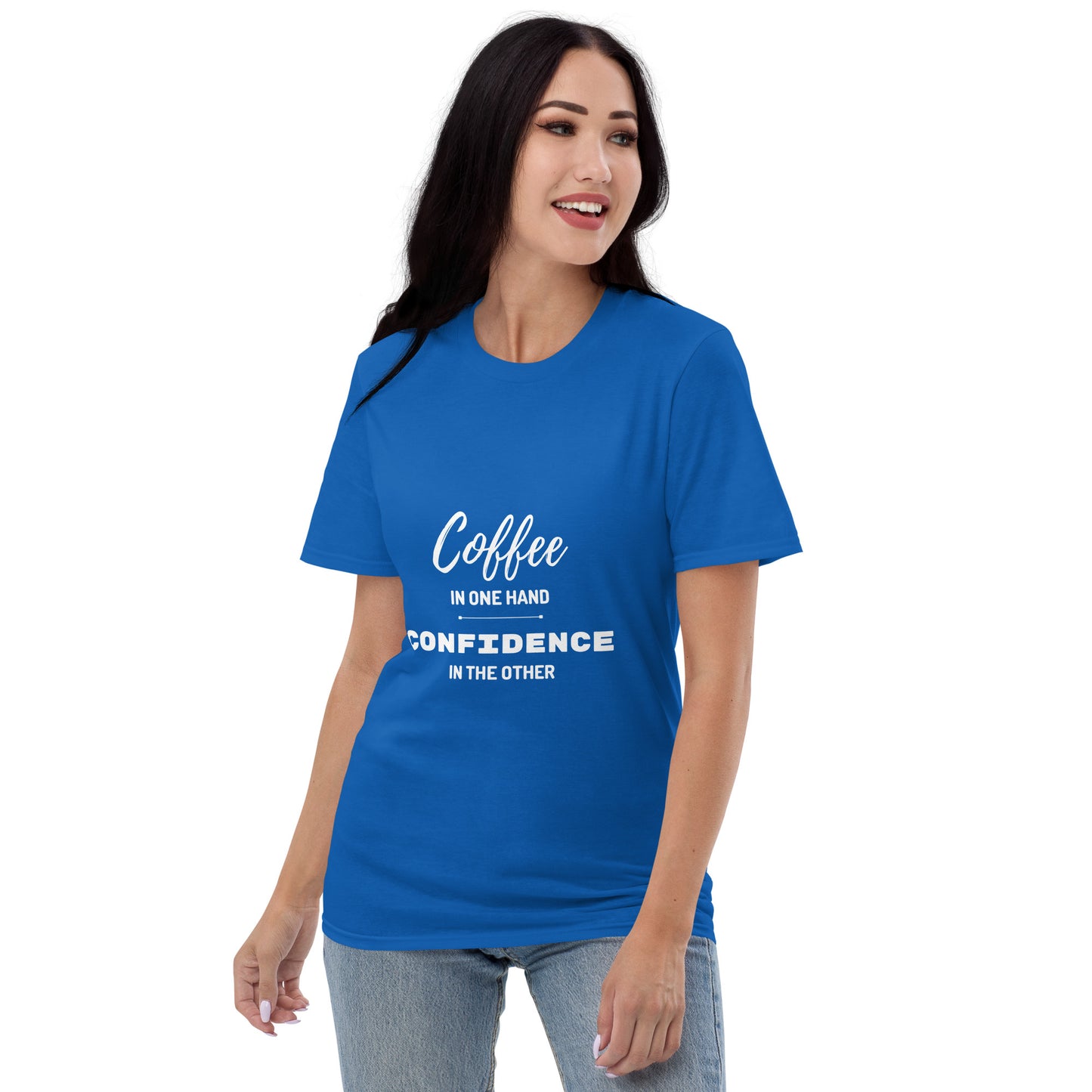 Coffee in One Hand T-Shirt - Show Your Love for Coffee and Confidence with This Unisex Tee - Made from High-Quality Cotton - Darkness Of The Twilight Moon