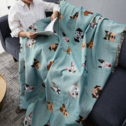 Cotton Cartoon Anime Blanket: Spring & Autumn Air Conditioning Nap Blanket - Size Options: 90*150cm, 130*160cm, 160*220cm - Includes 1 Blanket.