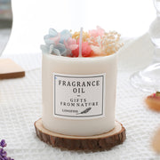 Dried Flowers Decor Romantic Candles - 330g Solid Aromatherapy Candles, 12-24 Hours Duration, Includes Candle, Gift Box, and Wood Chips