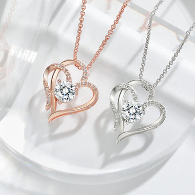 Stylish and Beautiful Love Personalized Heart-shaped Necklace - Unique Design with Good Material, Available in Various Colors - Perfect Gift!