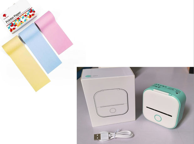 Portable Mini Thermal Label Printer Home Photo Printer