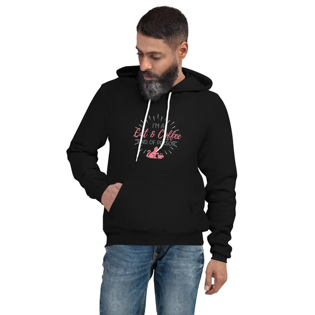 Cat and Coffee Lover's Hoodie - Express Your Love for Felines and Caffeine with Style and Comfort - Darkness Of The Twilight Moon