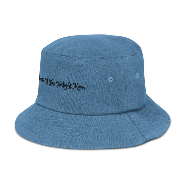 Darkness of the Twilightmoon Denim Bucket Hat - Make a Bold Statement with This Midnight-Inspired Accessory - Stay Stylish and Protected from the Sun - Darkness Of The Twilight Moon