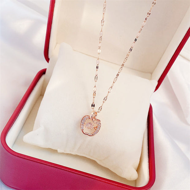 Diamond Necklace - Fashionable XO Pendant - Copper Chain Jewelry