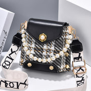 Fashion Women'S Crossbody Bag Cute Princess Wallet Classic Shoulder Bag Pearl Chain Phone Bag