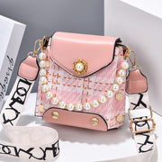 Fashion Women'S Crossbody Bag Cute Princess Wallet Classic Shoulder Bag Pearl Chain Phone Bag