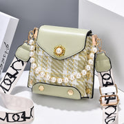 Fashion Women'S Crossbody Bag Cute Princess Wallet Classic Shoulder Bag Pearl Chain Phone Bag