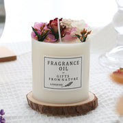 Dried Flowers Decor Romantic Candles - 330g Solid Aromatherapy Candles